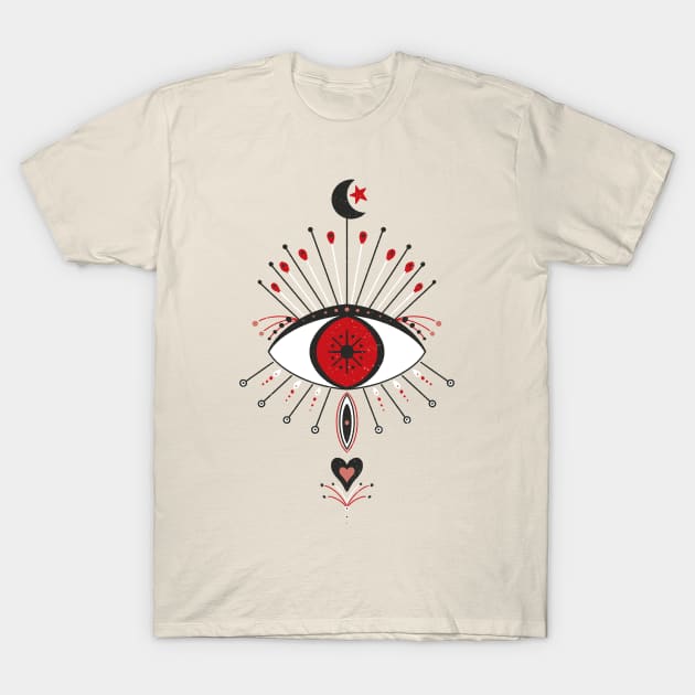 Black and red mystic eye T-Shirt by Home Cyn Home 